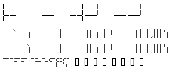 AI stapler font